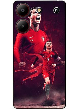 Чехол силиконовый бампер для zte blade a54 с рисунком ronaldo португалия роналдо