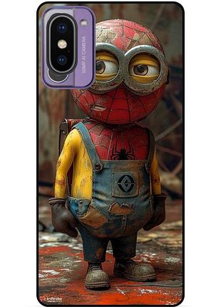 Чехол силиконовый бампер для iphone x 10 с рисунком миньон marvel человек паук