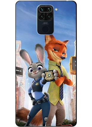 Чехол силиконовый бампер для xiaomi redmi note 9 с рисунком джуди зверополис zootopia