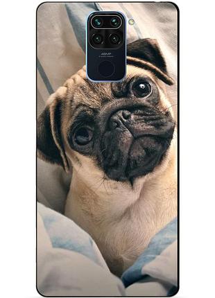 Силіконовий чохол бампер для xiaomi redmi note 9 з малюнком фото мопс
