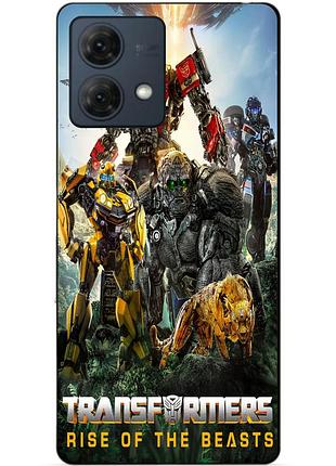 Силиконовый чехол бампер для motorola moto g84 звероботы трансформеры transformers