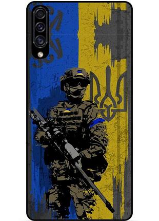 Силіконовий чохол бампер для samsung m20 з малюнком зсу украина воин