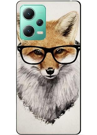 Силіконовий чохол бампер для xiaomi redmi note 12 5g з малюнком лиса