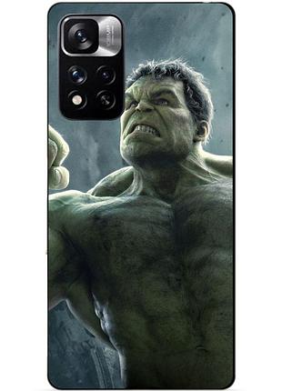 Силіконовий чохол бампер для xiaomi redmi note 11 pro plus 5g з малюнком халк marvel hulk