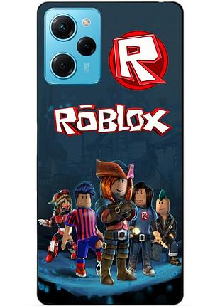 Силиконовый чехол бампер для xiaomi redmi note 12 pro speed edition с рисунком roblox роблокс