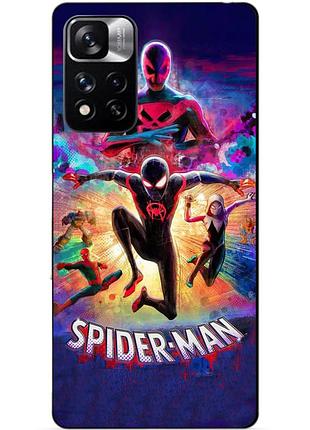 Силіконовий чохол бампер для xiaomi redmi note 11 pro plus 5g spider man людина-павук