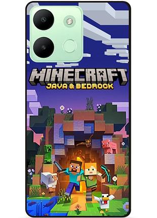 Чехол силиконовый бампер для infinix smart 7 hd с картинкой майнкрафт minecraft