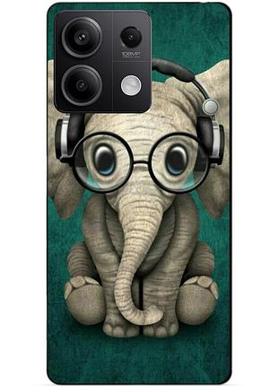 Чехол силиконовый бампер для xiaomi redmi note 13 5g с рисунком слоник