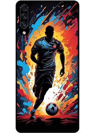 Силиконовый чехол бампер для samsung m20 с картинкой футбол мяч