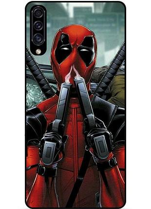 Силиконовый бампер чехол для samsung m20 с рисунком deadpool дэдпул