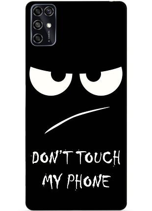 Силіконовий чохол бампер для zte blade v2020 smart з малюнком очей dont touch my phone