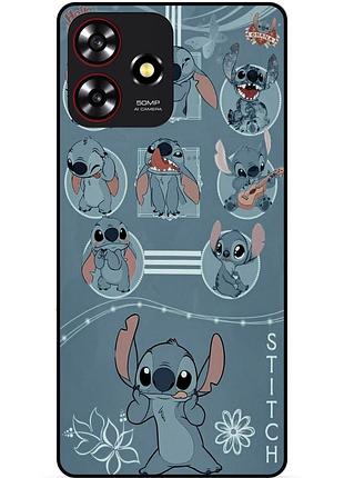 Чехол силиконовый бампер для zte blade a73 с картинкой стич stitch