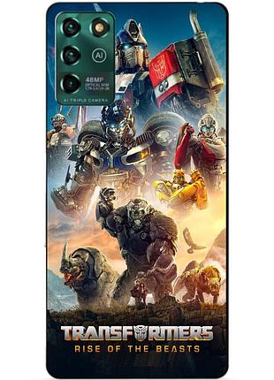 Чехол силиконовый бампер для zte blade v30 vita с картинкой звероботы трансформеры transformers