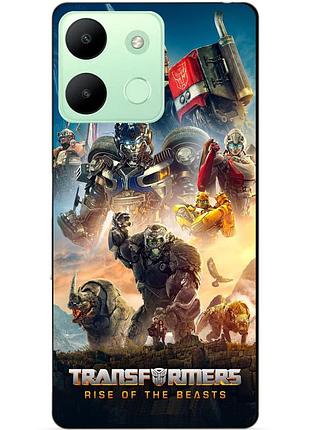Чехол силиконовый бампер для infinix smart 7 hd с картинкой звероботы трансформеры transformers