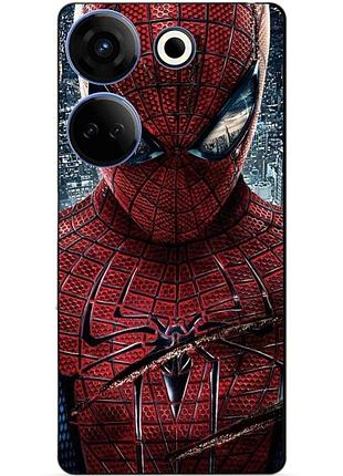 Чехол силиконовый бампер для tecno camon 20 pro человек паук spider man