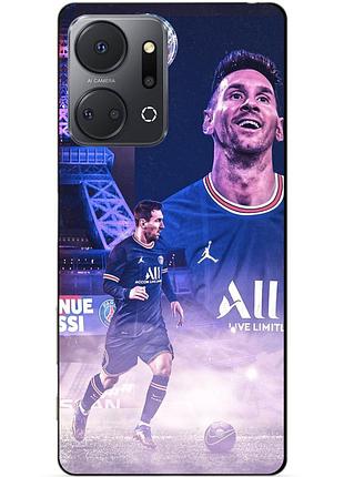 Силіконовий чохол бампер для huawei honor x7a з малюнком messi psg мессі