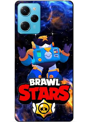 Силиконовый чехол бампер для xiaomi redmi note 12 pro speed edition с героем космический бравл вольт