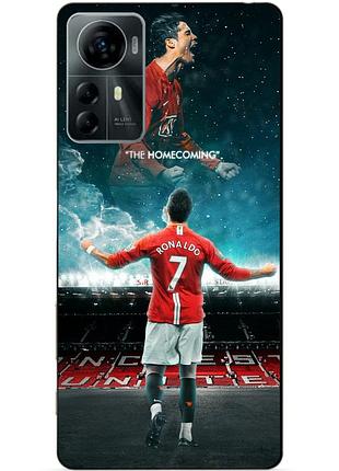 Силиконовый чехол бампер для zte blade a72s с рисунком роналдо мю ronaldo
