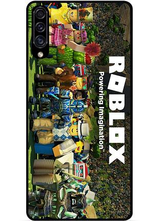 Силіконовий чохол бампер для samsung m20 з картинкою роблокс roblox