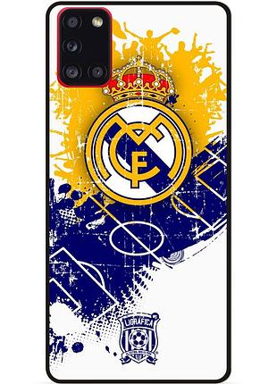 Чехол силиконовый бампер для samsung a31 с рисунком реал мадрид real madrid
