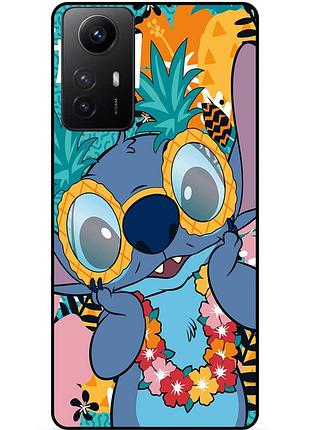Силиконовый бампер чехол для xiaomi redmi note 12s с рисунком стич stitch