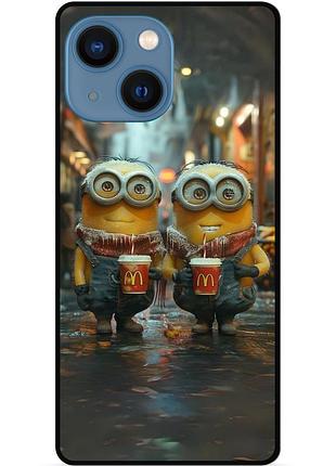 Силиконовый чехол бампер для iphone 13 с картинкой миньоны minion