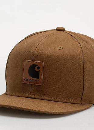 Кепка carhartt wip logo - коричневий