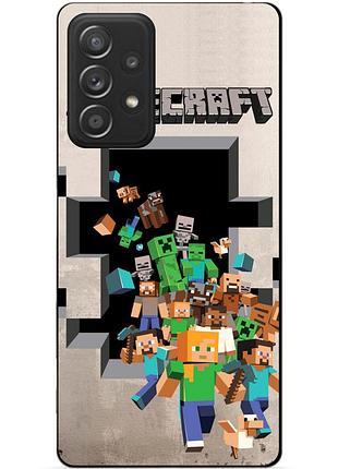 Чехол силиконовый бампер для samsung a32 с картинкой minecraft майнкрафт