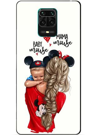 Силіконовий чохол бампер для xiaomi redmi note 9s з малюнком мама та малюк