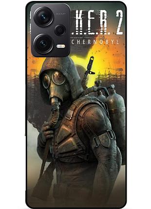 Силіконовий бампер чохол для xiaomi redmi note 12 pro plus з малюнком stalker сталкер