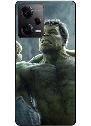 Силиконовый чехол бампер для xiaomi redmi note 12 pro 5g с рисунком халк marvel hulk
