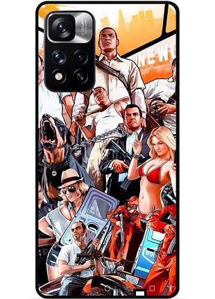 Силіконовий бампер чохол для xiaomi redmi note 11 pro plus 5g з малюнком gta гта