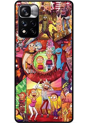 Силіконовий чохол бампер для xiaomi redmi note 11 pro plus 5g з малюнком rick and morty рік і морті