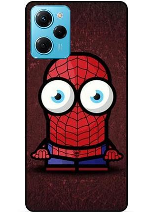 Силиконовый бампер чехол для xiaomi redmi note 12 pro speed edition с рисунком миньон человек паук spider man