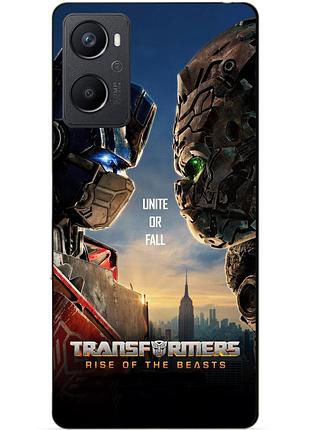 Силиконовый чехол бампер для oppo a96 с рисунком звероботы трансформеры transformers
