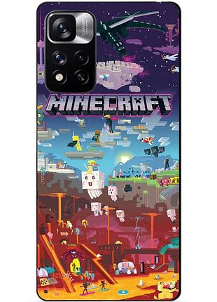 Силіконовий чохол бампер для xiaomi redmi note 11 pro plus 5g гра minecraft майнкрафт