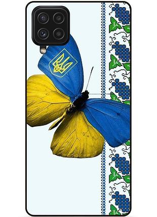 Силіконовий чохол бампер для samsung a12 з малюнком метелик україна метелик