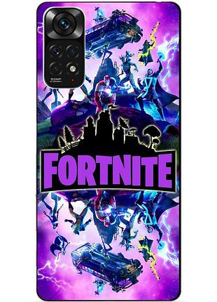 Силиконовый чехол бампер для xiaomi redmi note 11s / note 11 с рисунком fortnite marvel фортнайт марвел