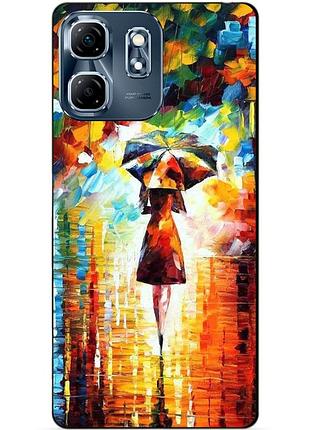 Силіконовий чохол бампер для infinix smart 9 (x6532) з малюнком прогулянка