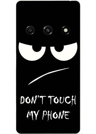Чехол силиконовый бампер для xiaomi redmi a3 с рисунком глаза dont touch my phone