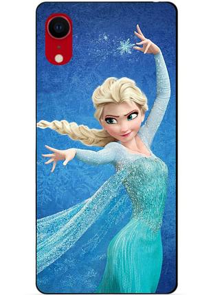 Силиконовый чехол бампер для iphone xr с рисунком эльза холодное сердце