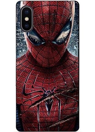 Силиконовый чехол бампер для iphone xs человек паук spider man