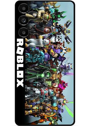 Силиконовый чехол бампер для samsung m52 с рисунком roblox роблокс