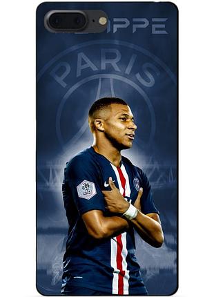 Силіконовий бампер чохол для iphone 8 plus з малюнком мбаппе псж mbappe