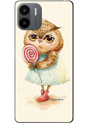 Силиконовый чехол бампер для xiaomi redmi a2 / a1 с рисунком совушка