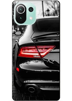Силіконовий чохол бампер для xiaomi mi 11 lite з малюнком audi ауді машина авто