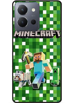 Силіконовий чохол бампер для vivo y36 стів minecraft кріпер майнкрафт