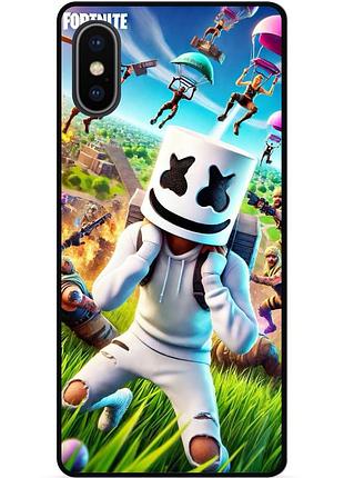Силіконовий чохол бампер для iphone xr з малюнком fortnite фортнайт