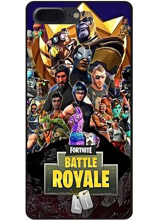 Силіконовий чохол бампер для iphone 8 plus з малюнком фортнайт fortnite