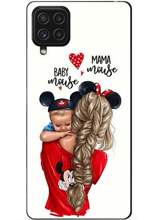 Силіконовий чохол бампер для samsung a12 з малюнком мама та малюк